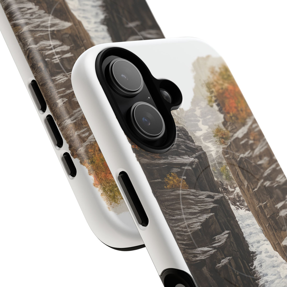 Waterfall Canyon Phone Case — Magnetic Tough Protective Case with Rocky Gorge Landscape Design