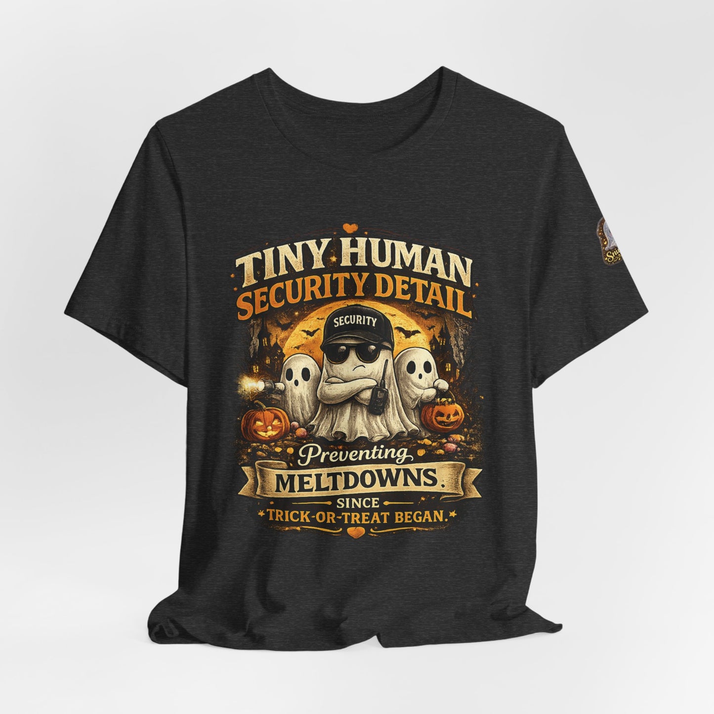 T-Shirt - Tiny Human Security Detail Halloween Baby Tee (Preventing Meltdowns)