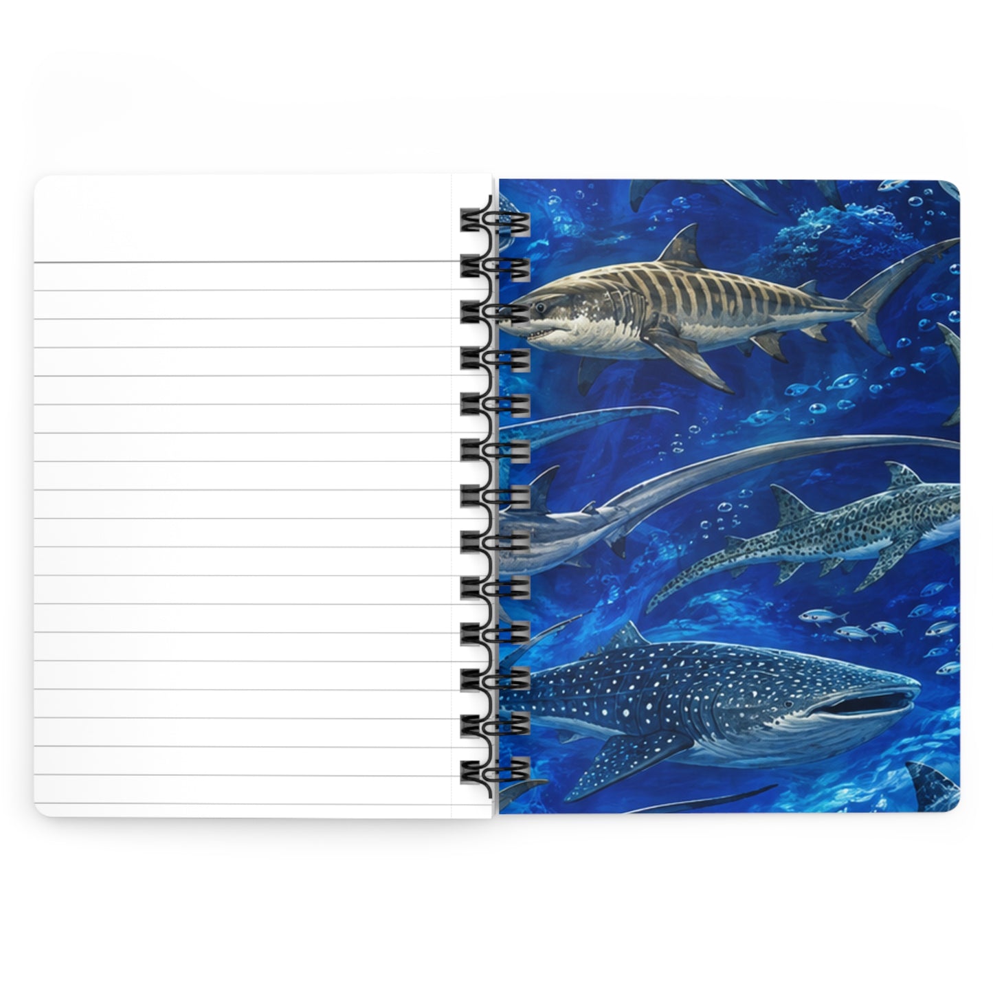 Shark Ocean Spiral Journal — Marine Life Notebook for Diving, Nature Lovers & Student Notes