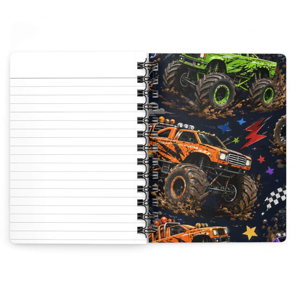 Monster Truck Spiral Notebook — Kids Racing Journal