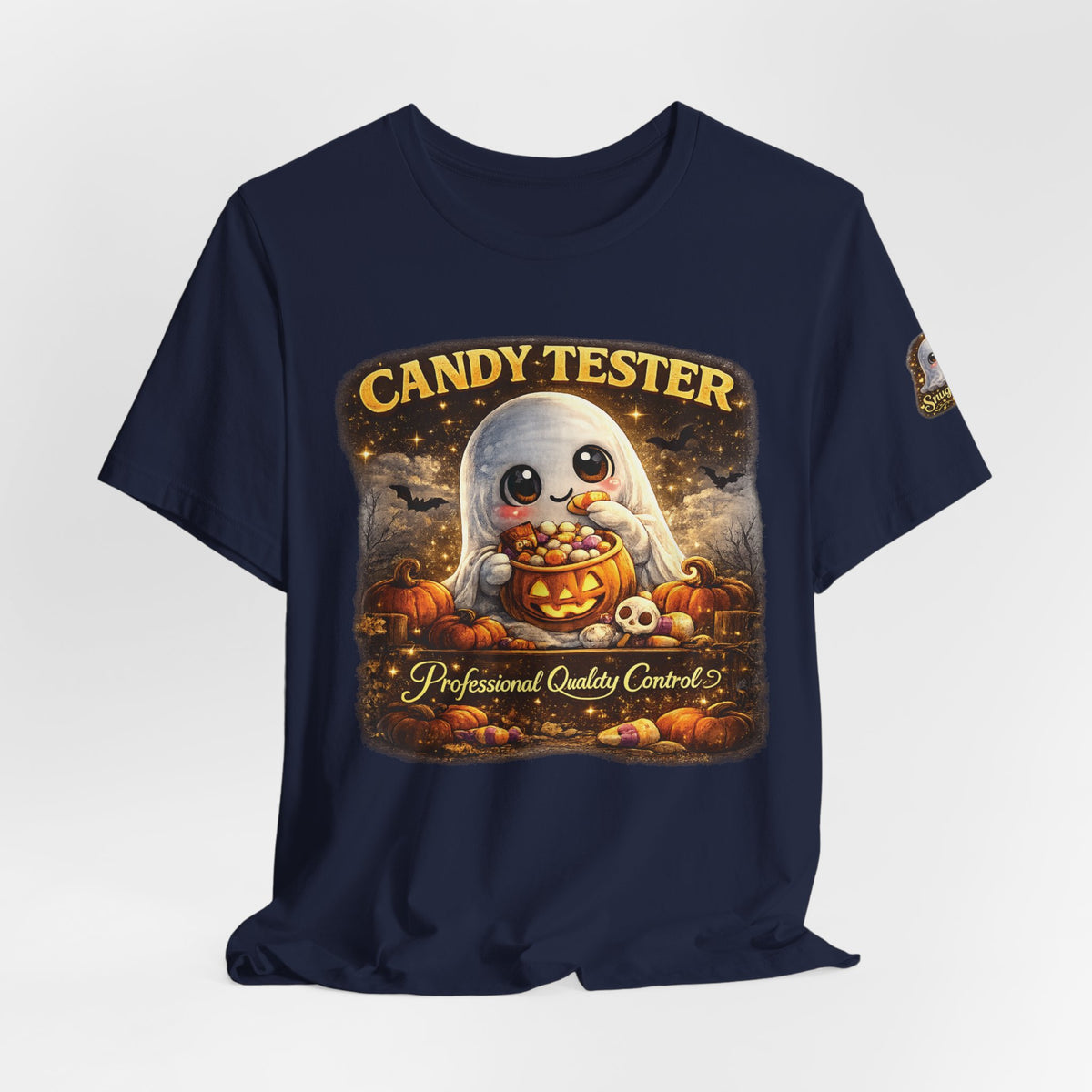 Candy Tester Ghost Halloween T-Shirt — Cute Pumpkin Trick-or-Treat Tee
