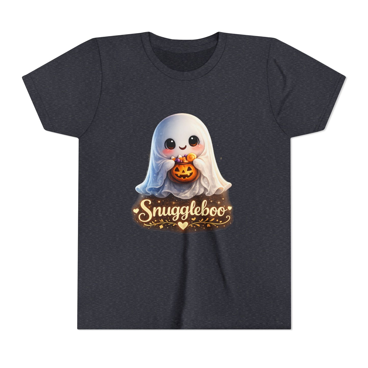 Youth Tee — Cute 'Snuggleboo' Ghost Halloween T-Shirt