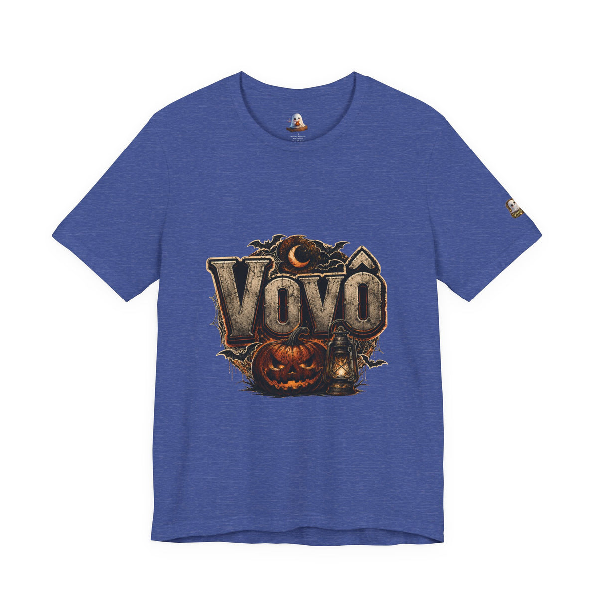 Vovó Halloween Tee — Vintage Pumpkin & Haunted Moon Graphic T-Shirt