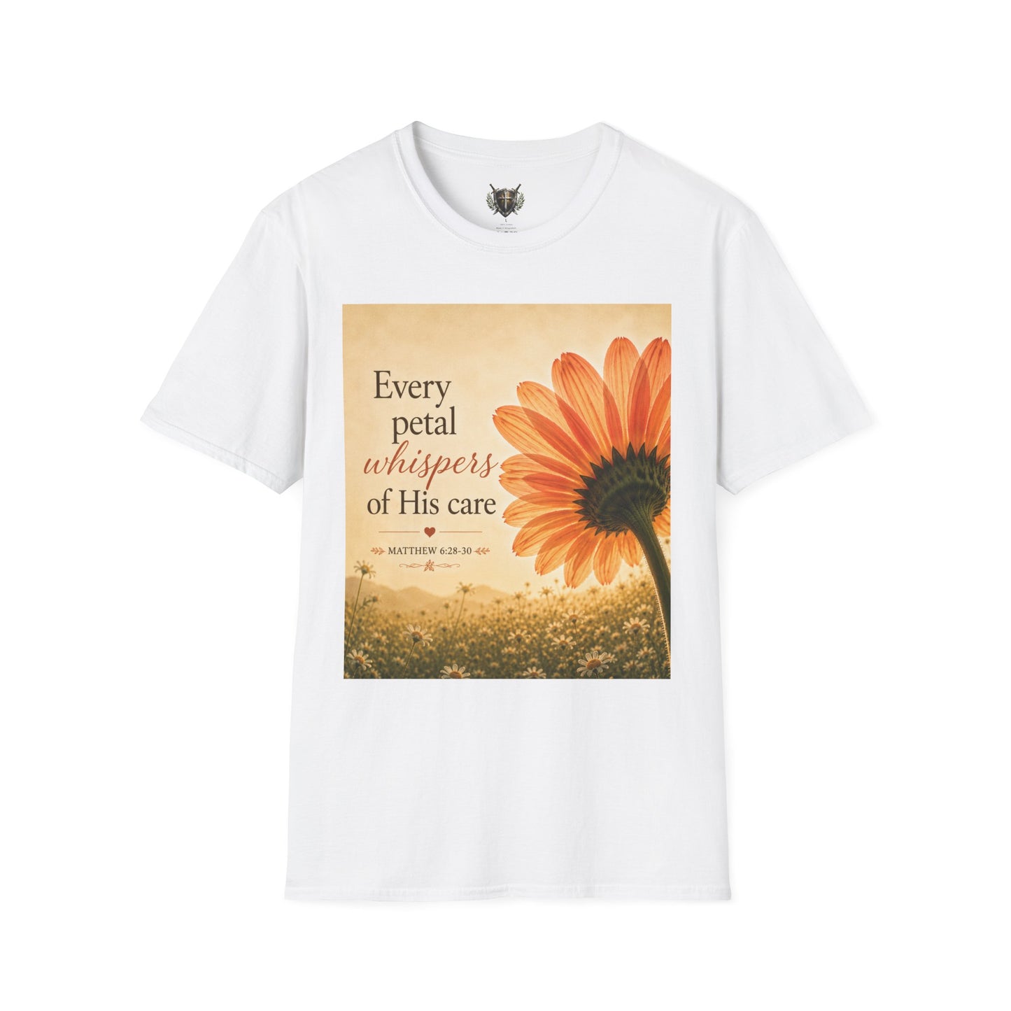 Sunflower Faith T‑Shirt — "Every Petal Whispers of His Care" Inspirational Tee