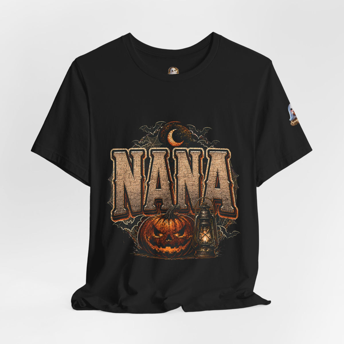 Nana Halloween Tee — Pumpkin, Bats & Lantern Graphic Shirt