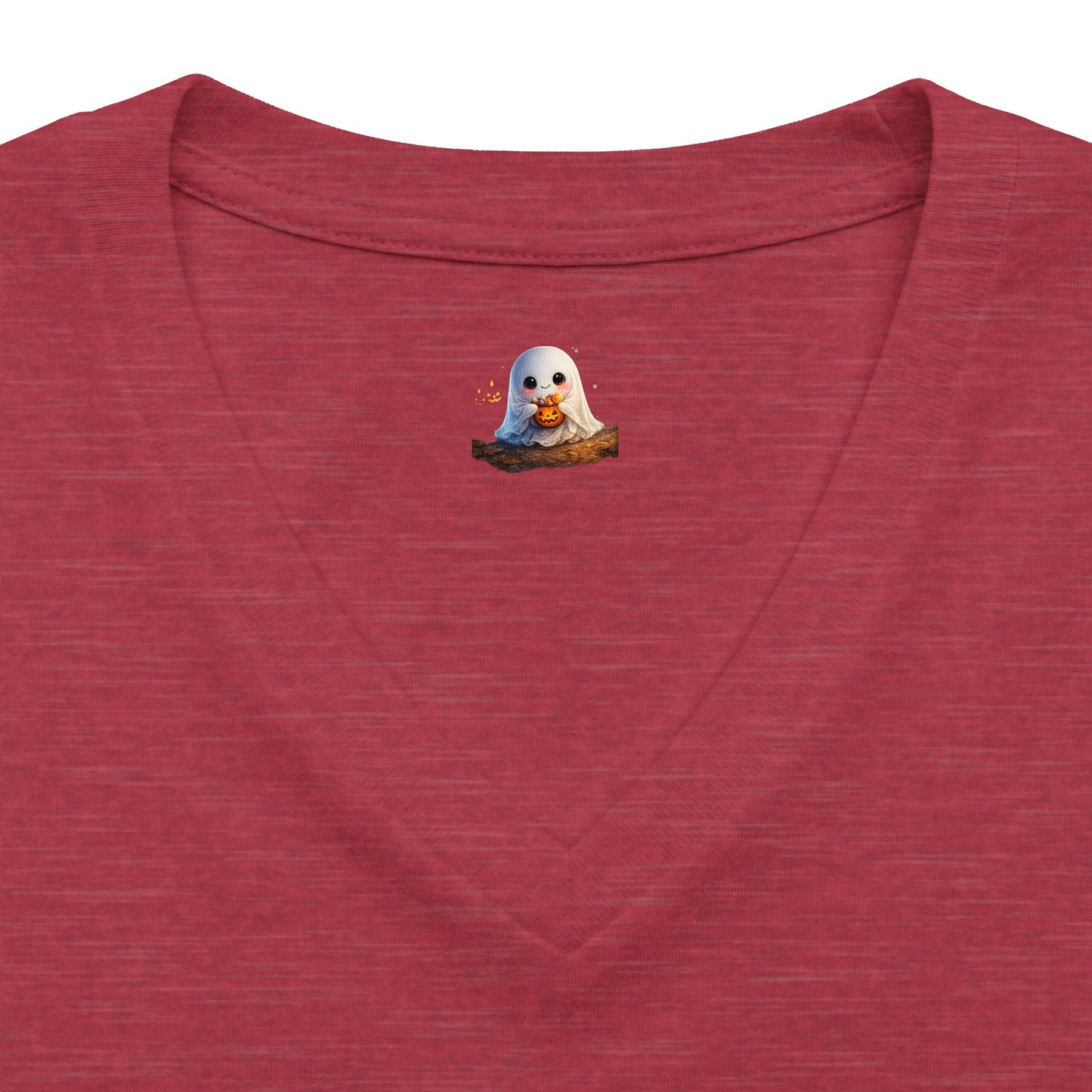 Women's V-Neck Tee — Halloween 'DADI' Colorful Drip Letters Design