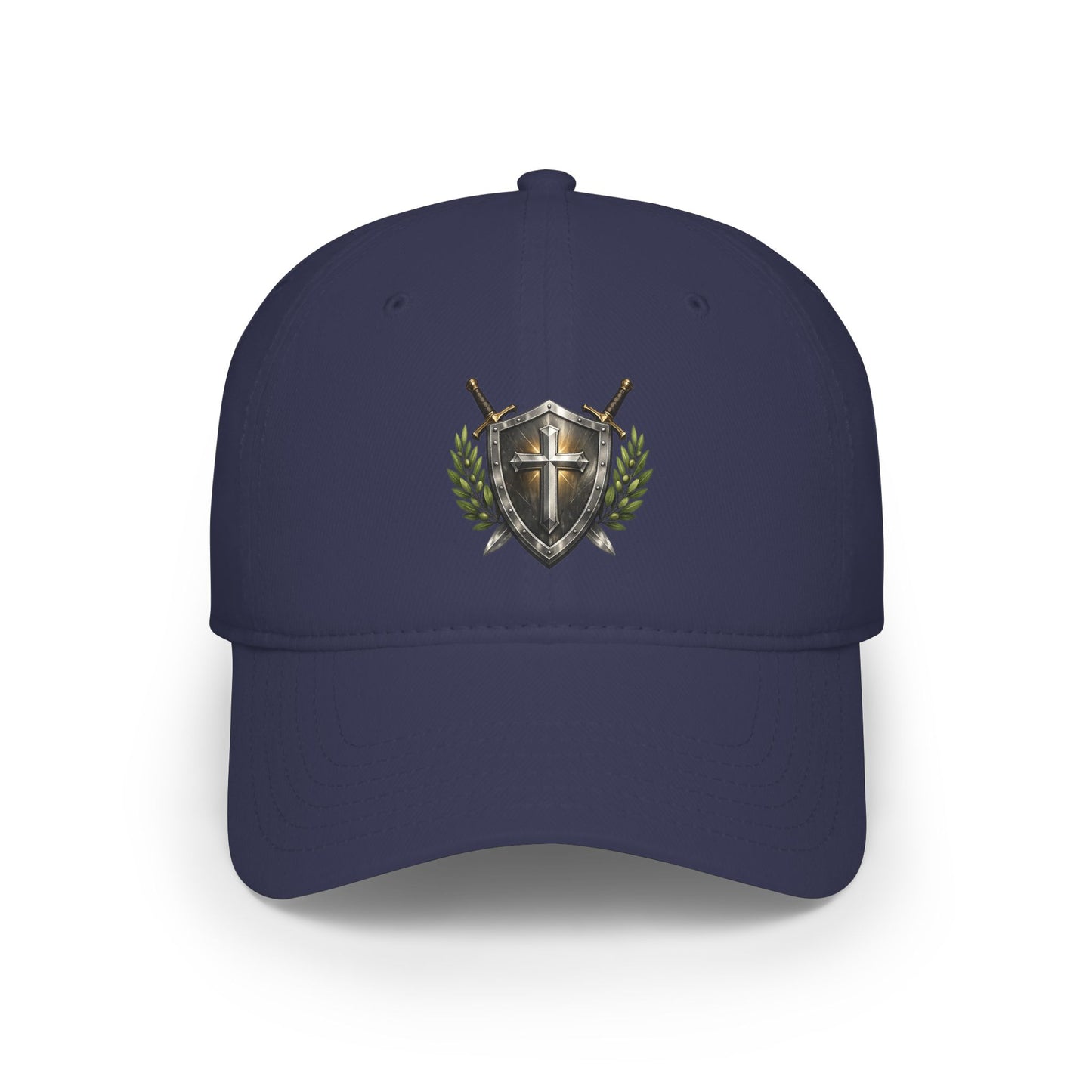 Shield & Swords Baseball Cap — Medieval Crest Hat for Knights, Renaissance Fairs & Cosplay
