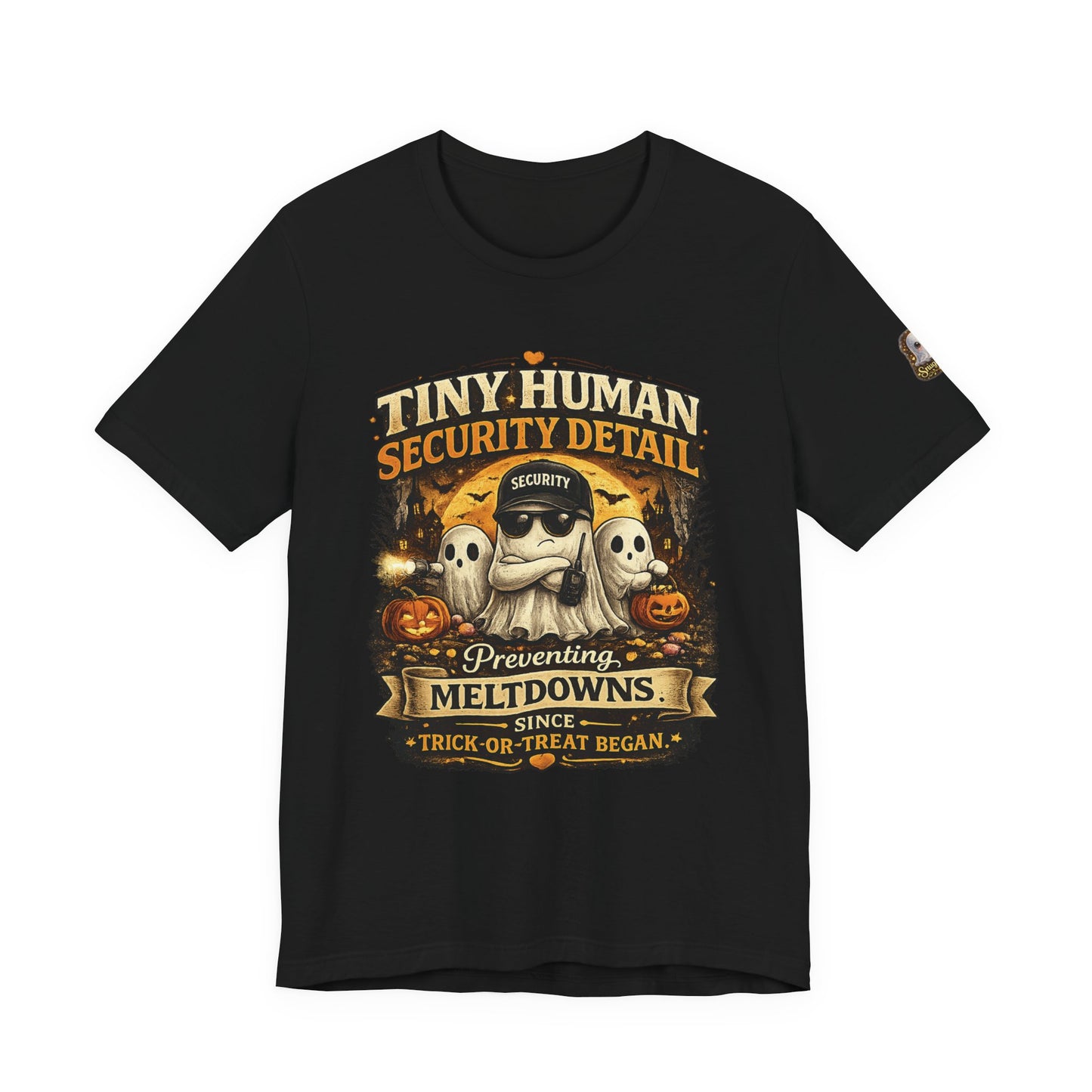 T-Shirt - Tiny Human Security Detail Halloween Baby Tee (Preventing Meltdowns)