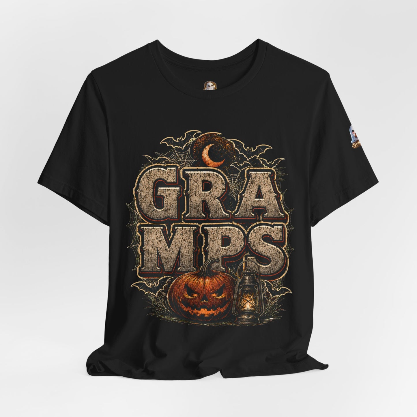 Gramps Halloween Tee — Vintage Pumpkin & Bats Grandfather Shirt