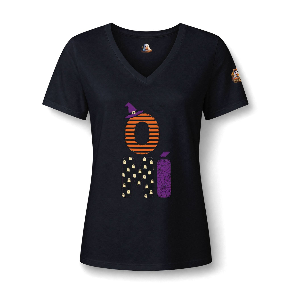 Women's V-Neck Tee — 'Omí' Halloween Mom Graphic Shirt