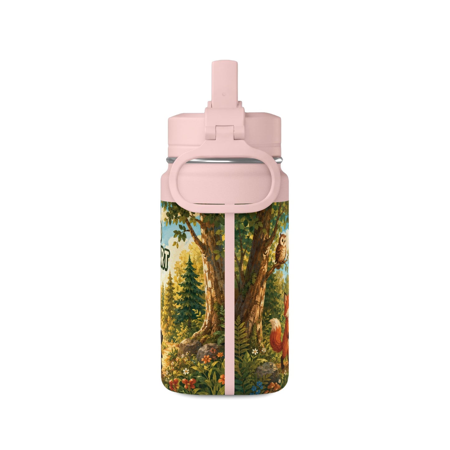 Kids Mini Water Bottle – "Trust in the Lord" Woodland Animals 14oz