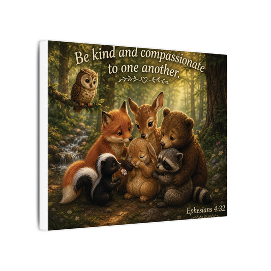 Be Kind and Compassionate Animal Friends Canvas