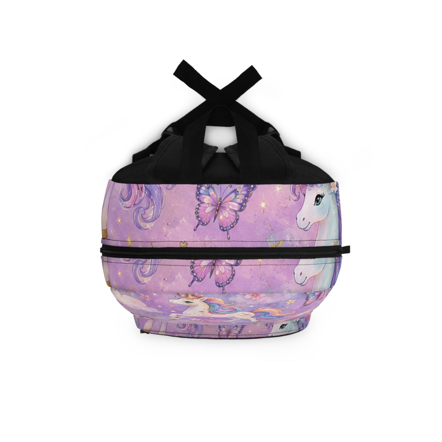Unicorn Magic Backpack - Pastel Rainbow Unicorns & Butterflies Kids School Bag