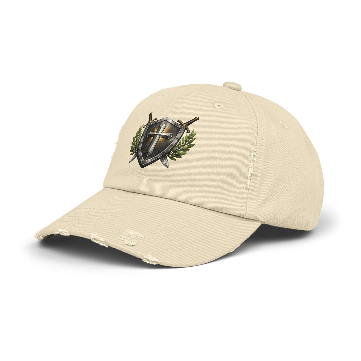 Distressed Shield & Swords Baseball Cap