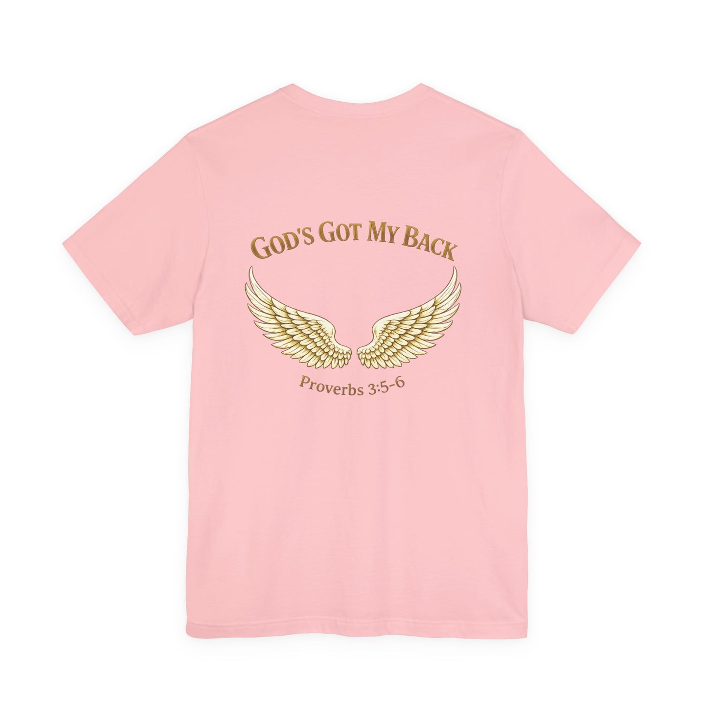 God's Got My Back T-Shirt — Wings & Shield Christian Tee (Proverbs 3:5-6)