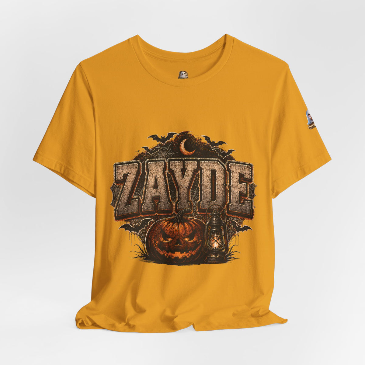 Halloween Pumpkin Name Tee — “ZAYDE” Vintage Spooky Graphic T-Shirt