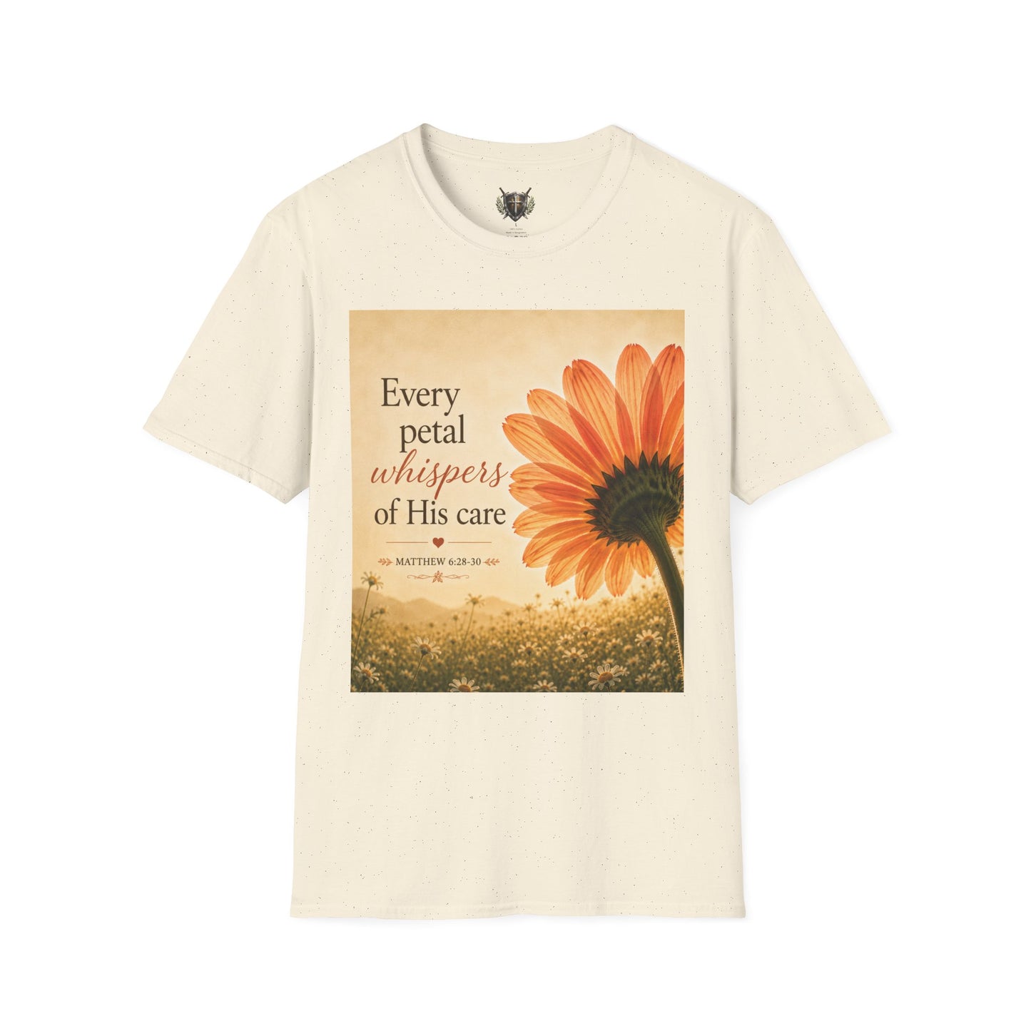 Sunflower Faith T‑Shirt — "Every Petal Whispers of His Care" Inspirational Tee