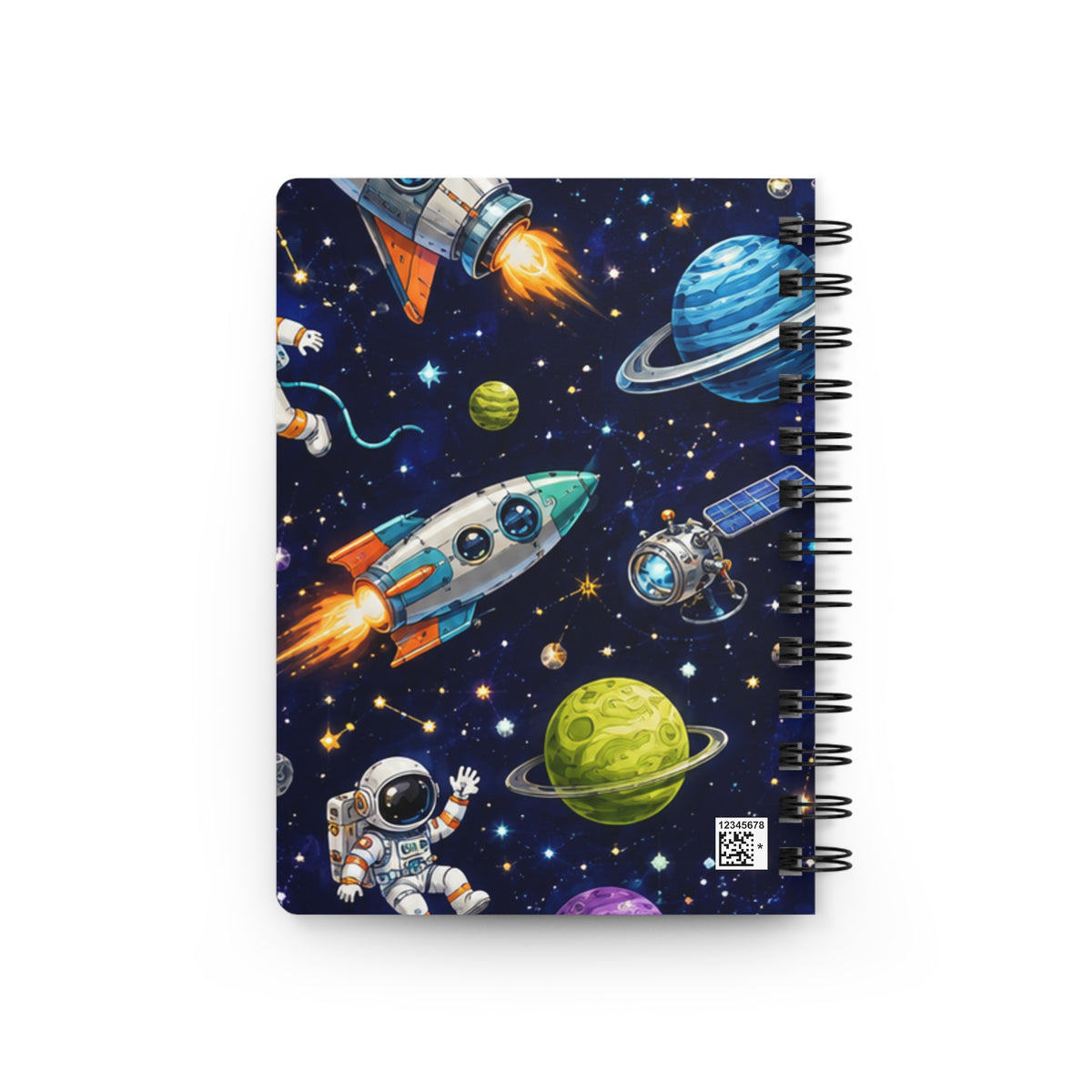 Space Rockets Spiral Notebook — Galaxy Rocketship Journal for Kids & Space Lovers