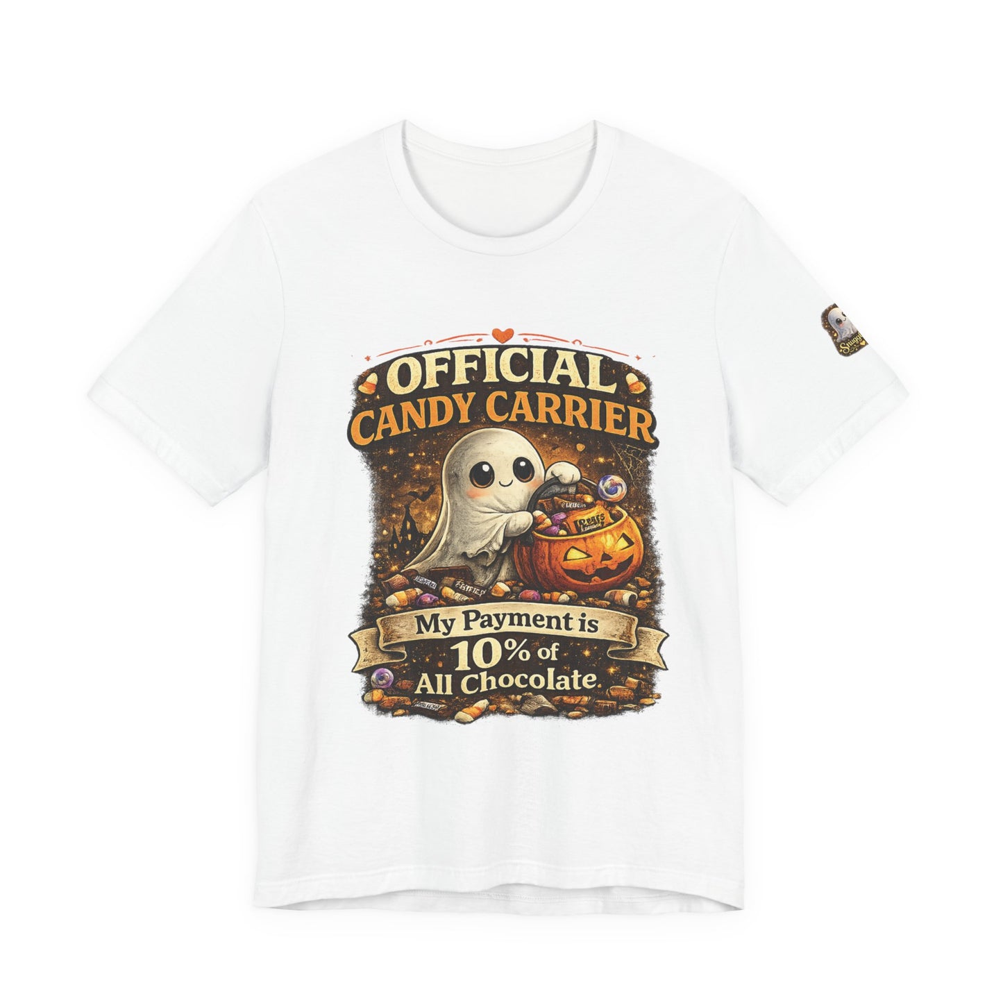 Official Candy Carrier T‑Shirt — "My Payment is 10% of All Chocolate" Halloween Tee