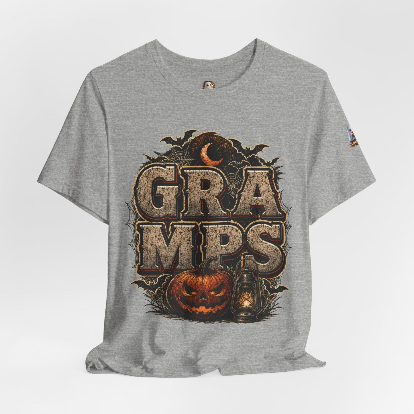 Gramps Halloween Tee — Vintage Pumpkin & Bats Grandfather Shirt