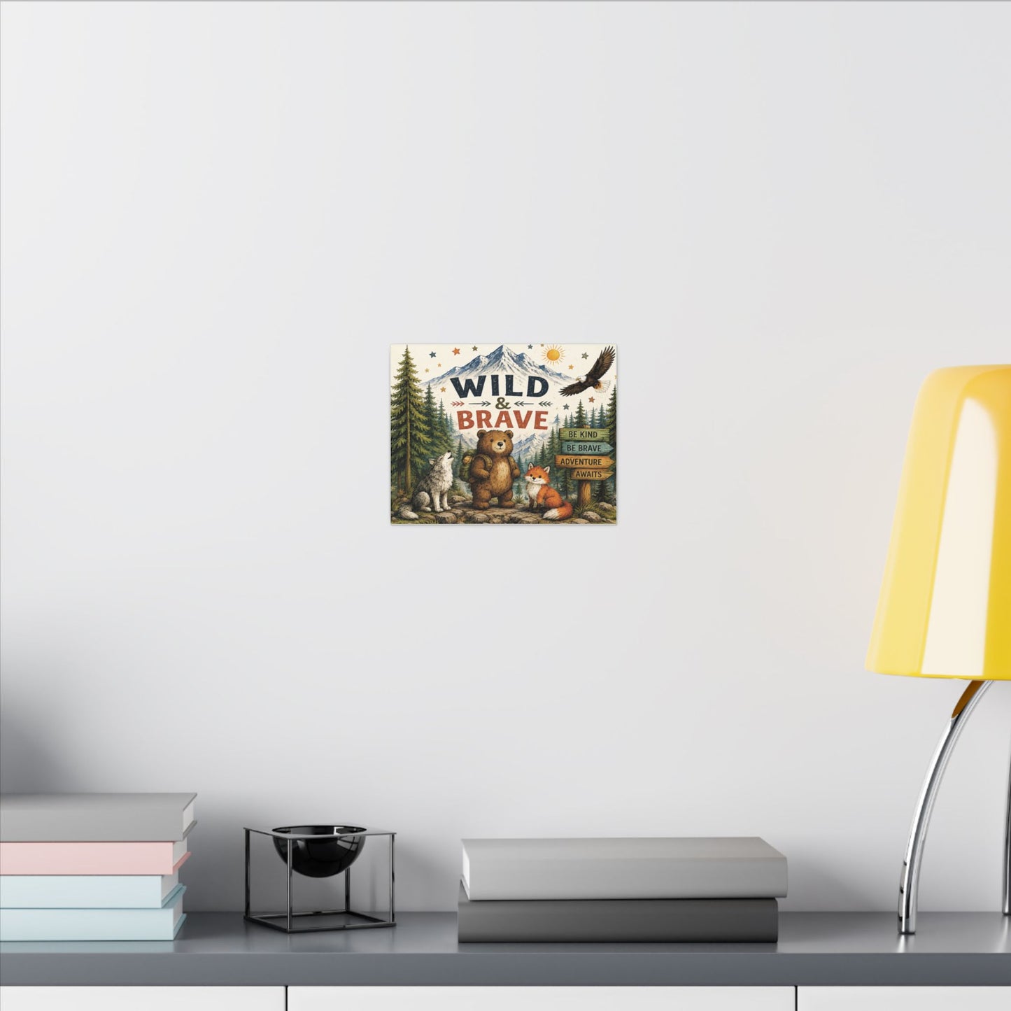 Wild & Brave Woodland Canvas Wall Art — Adventure Nursery Decor