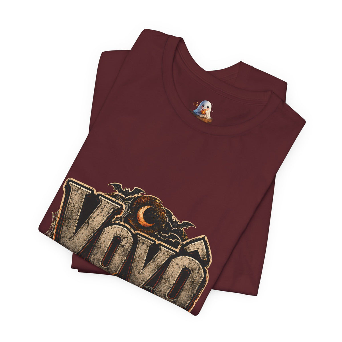 Vovó Halloween Tee — Vintage Pumpkin & Haunted Moon Graphic T-Shirt