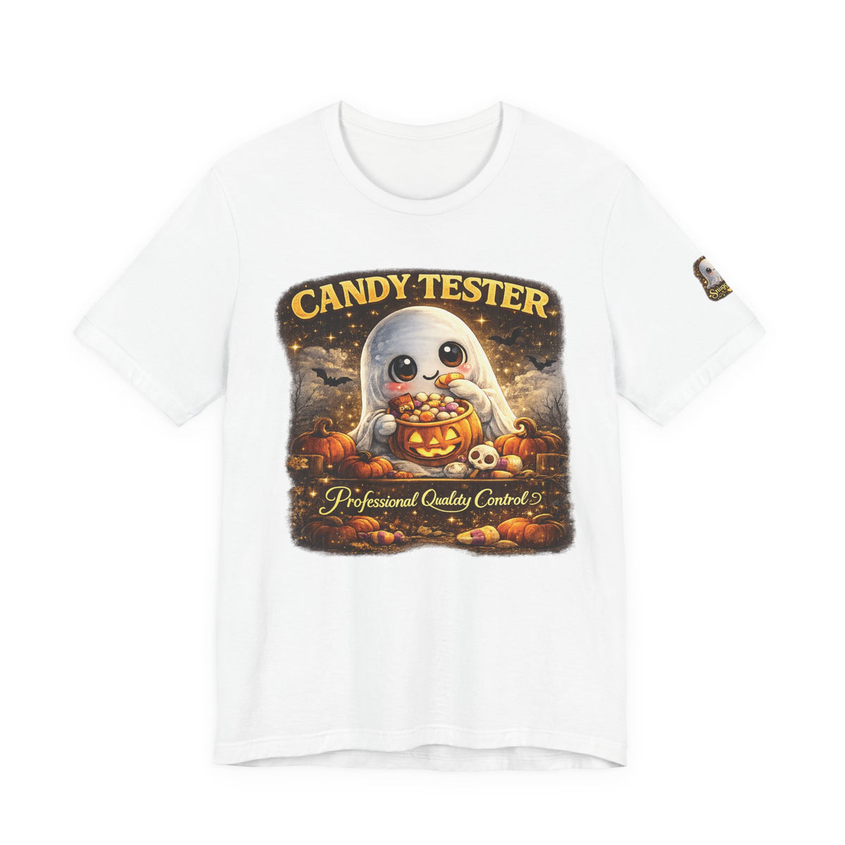 Candy Tester Ghost Halloween T-Shirt — Cute Pumpkin Trick-or-Treat Tee