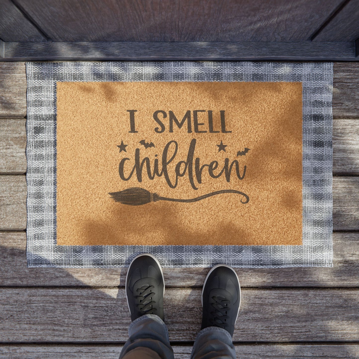 Halloween Doormat - "I Smell Children" Witch Welcome Mat