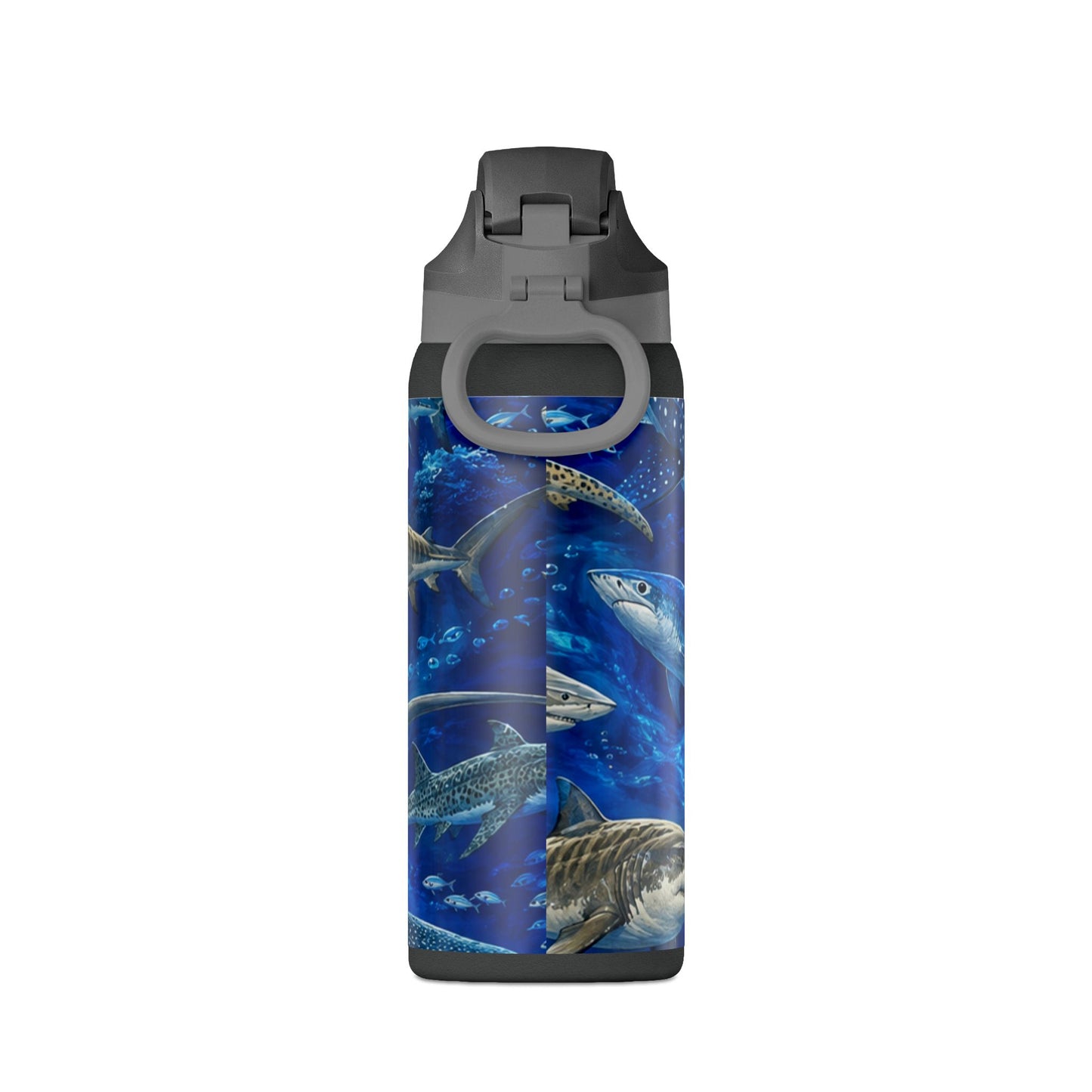 Shark & Whale Ocean 32oz Insulated Water Bottle — Marine Life Stainless Steel Flask