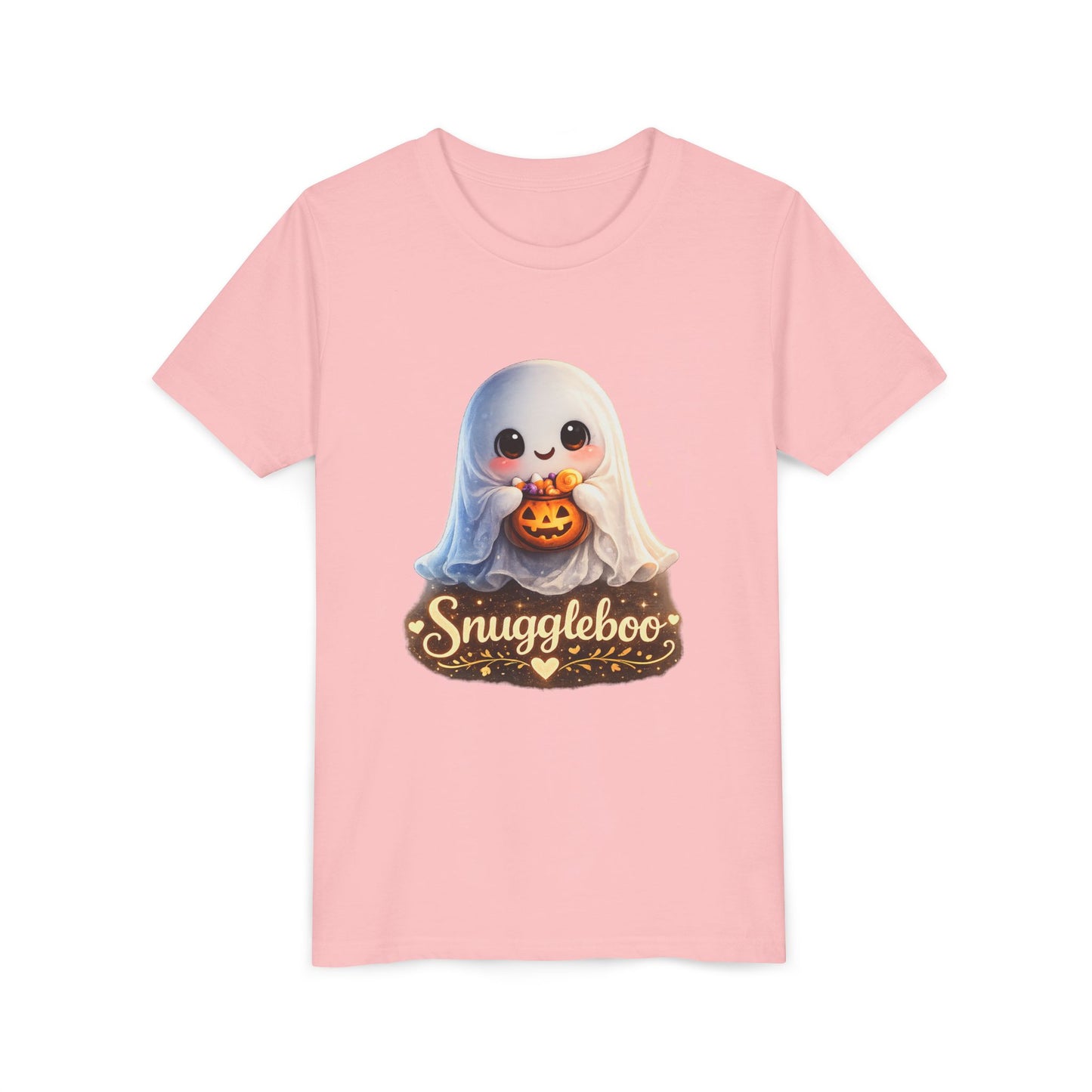 Youth Tee — Cute 'Snuggleboo' Ghost Halloween T-Shirt