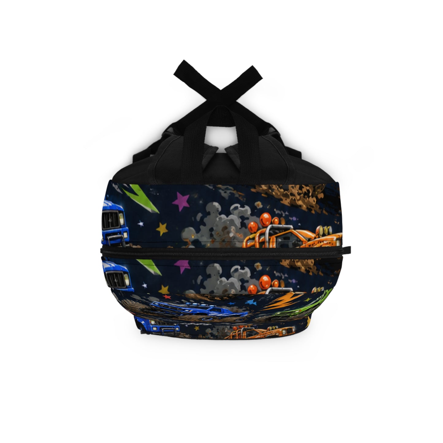 Monster Truck Kids Backpack — Colorful Racing Off‑Road Print