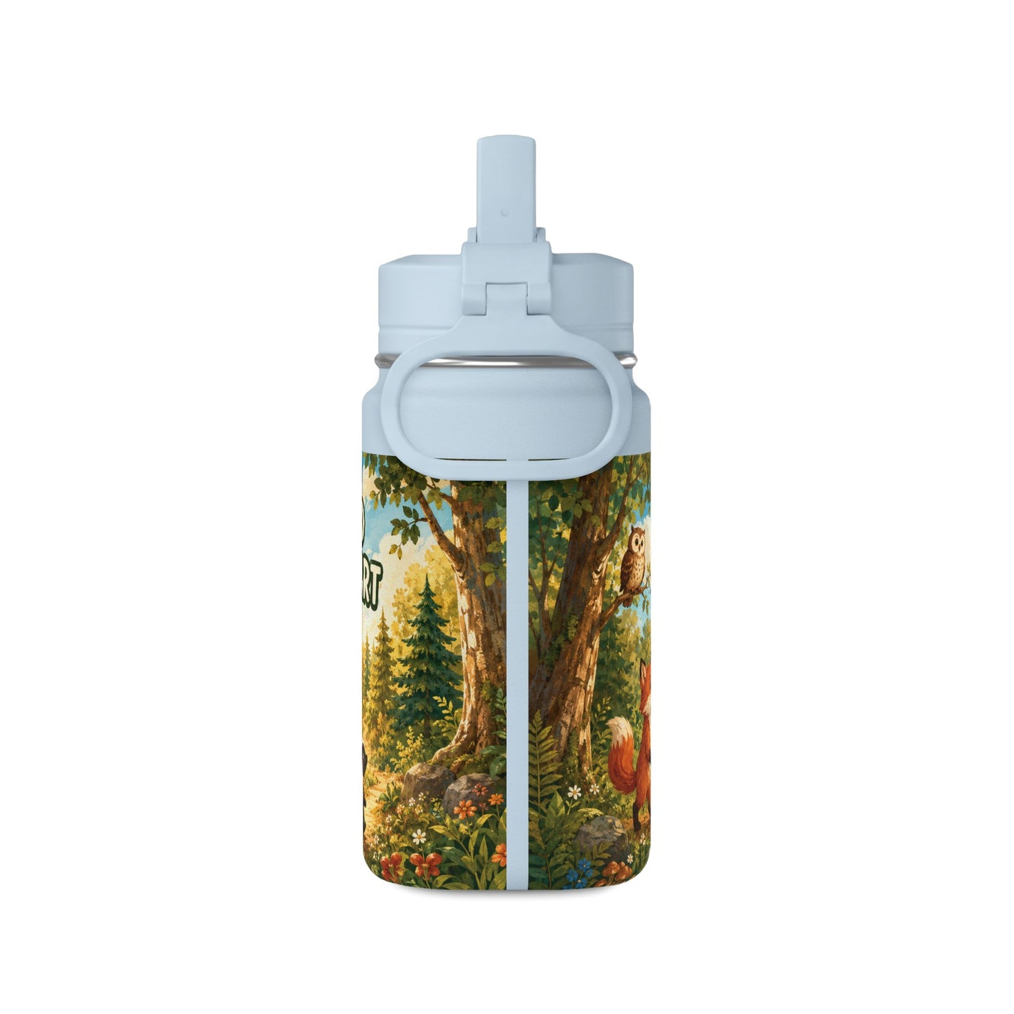 Kids Mini Water Bottle – "Trust in the Lord" Woodland Animals 14oz