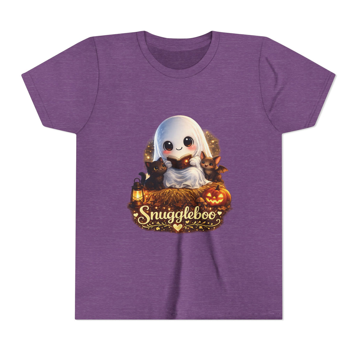Kids Halloween Ghost Tee – "Snuggleboo" Cute Spooky Pumpkin Design