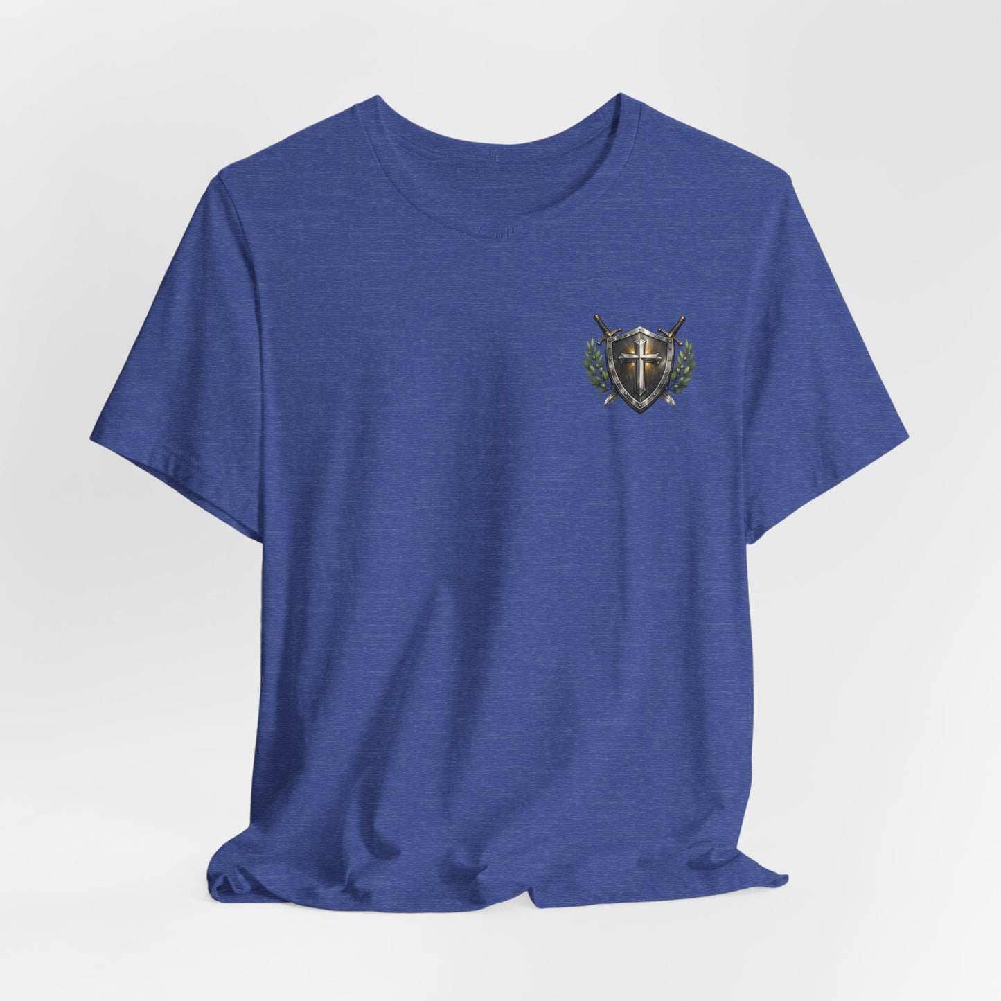 God's Got My Back Shield Tee — Christian Faith Cross T-Shirt