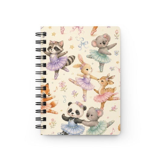 Ballet Animal Friends Spiral Notebook — Cute Watercolor Dancers Journal for Kids & Toddlers