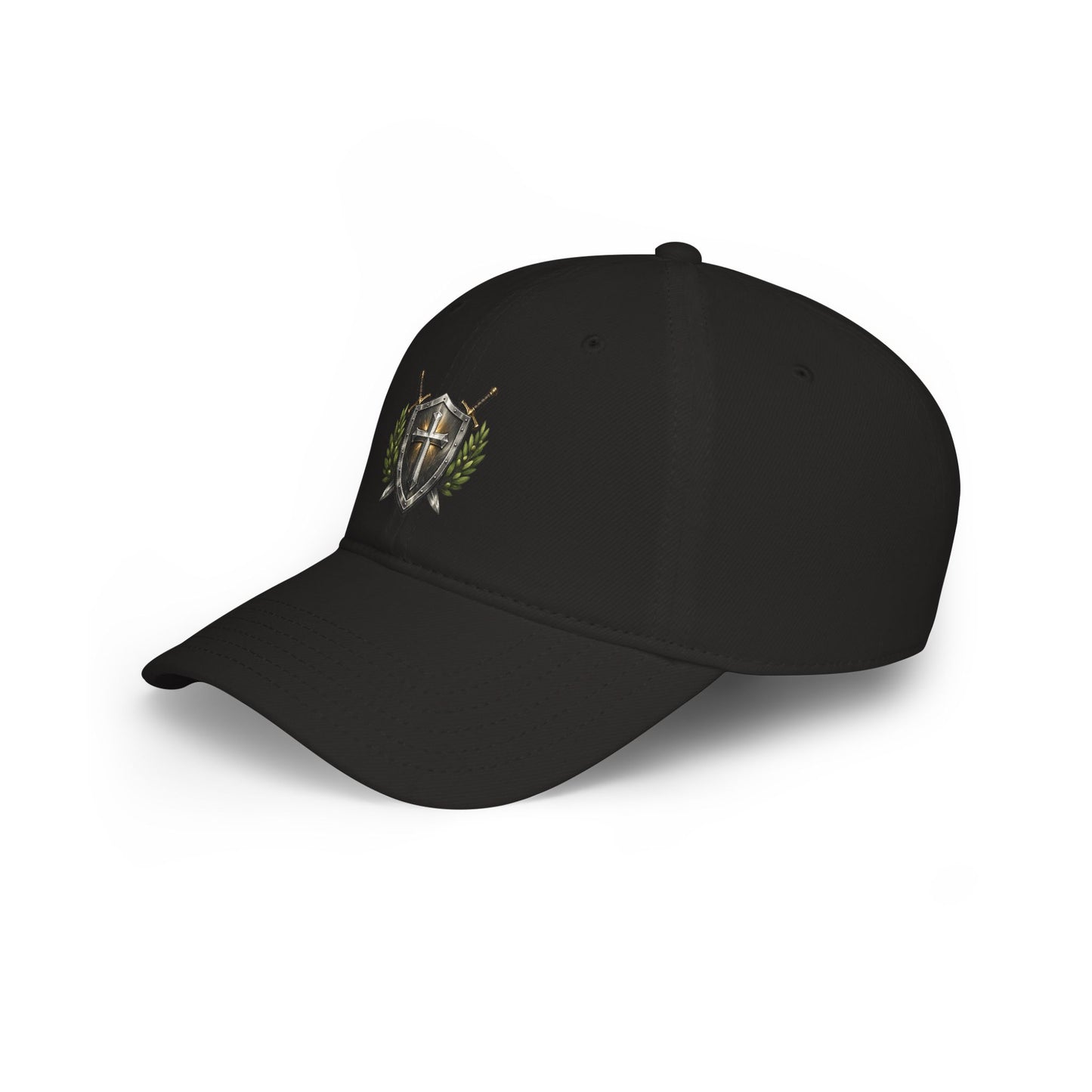 Shield & Swords Baseball Cap — Medieval Crest Hat for Knights, Renaissance Fairs & Cosplay