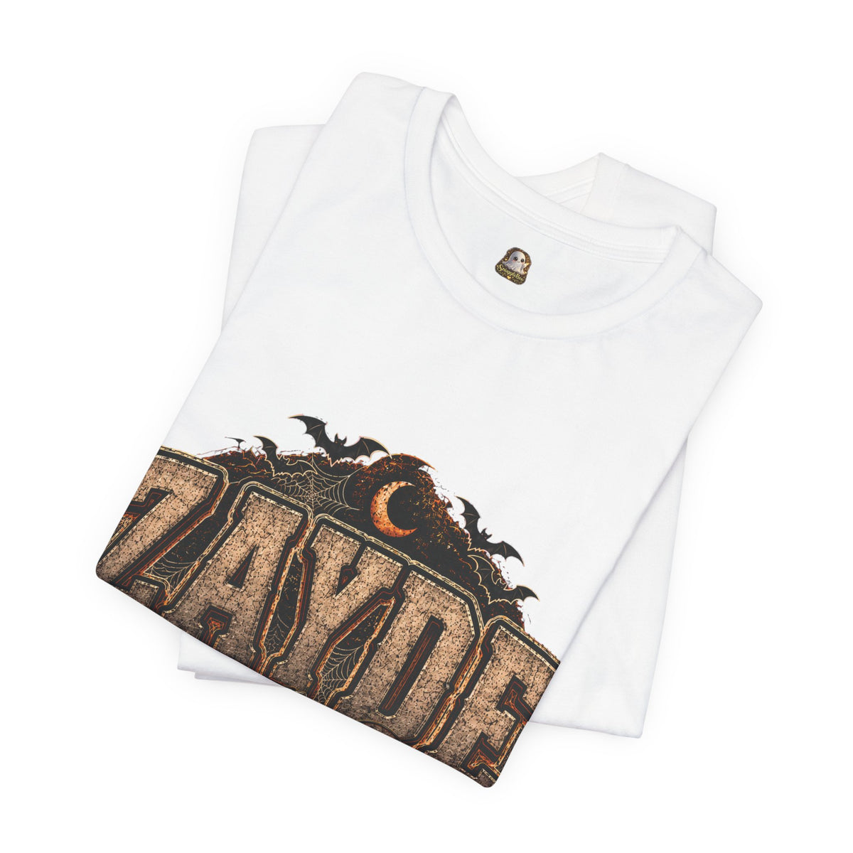 Halloween Pumpkin Name Tee — “ZAYDE” Vintage Spooky Graphic T-Shirt