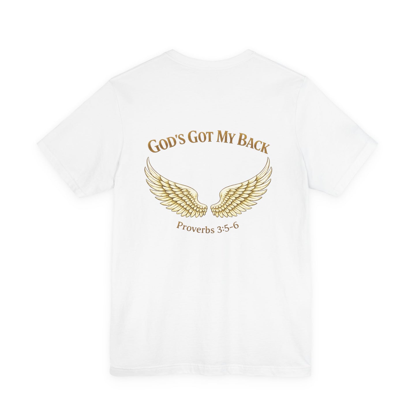 God's Got My Back T-Shirt — Wings & Shield Christian Tee (Proverbs 3:5-6)