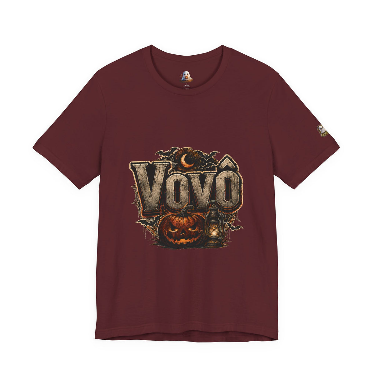 Vovó Halloween Tee — Vintage Pumpkin & Haunted Moon Graphic T-Shirt