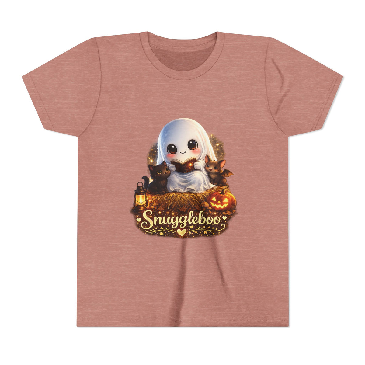 Kids Halloween Ghost Tee – "Snuggleboo" Cute Spooky Pumpkin Design