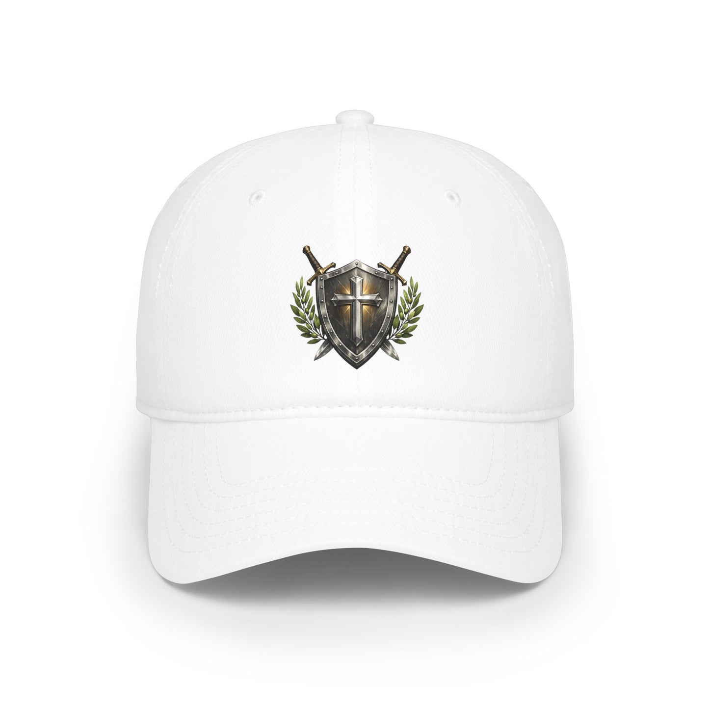 Shield & Swords Baseball Cap — Medieval Crest Hat for Knights, Renaissance Fairs & Cosplay