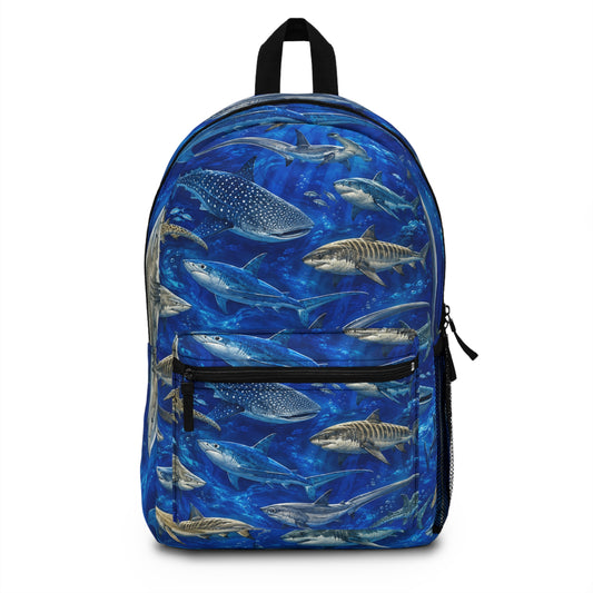 Whale Shark Ocean Swim Backpack — Blue Marine Wildlife School Bag