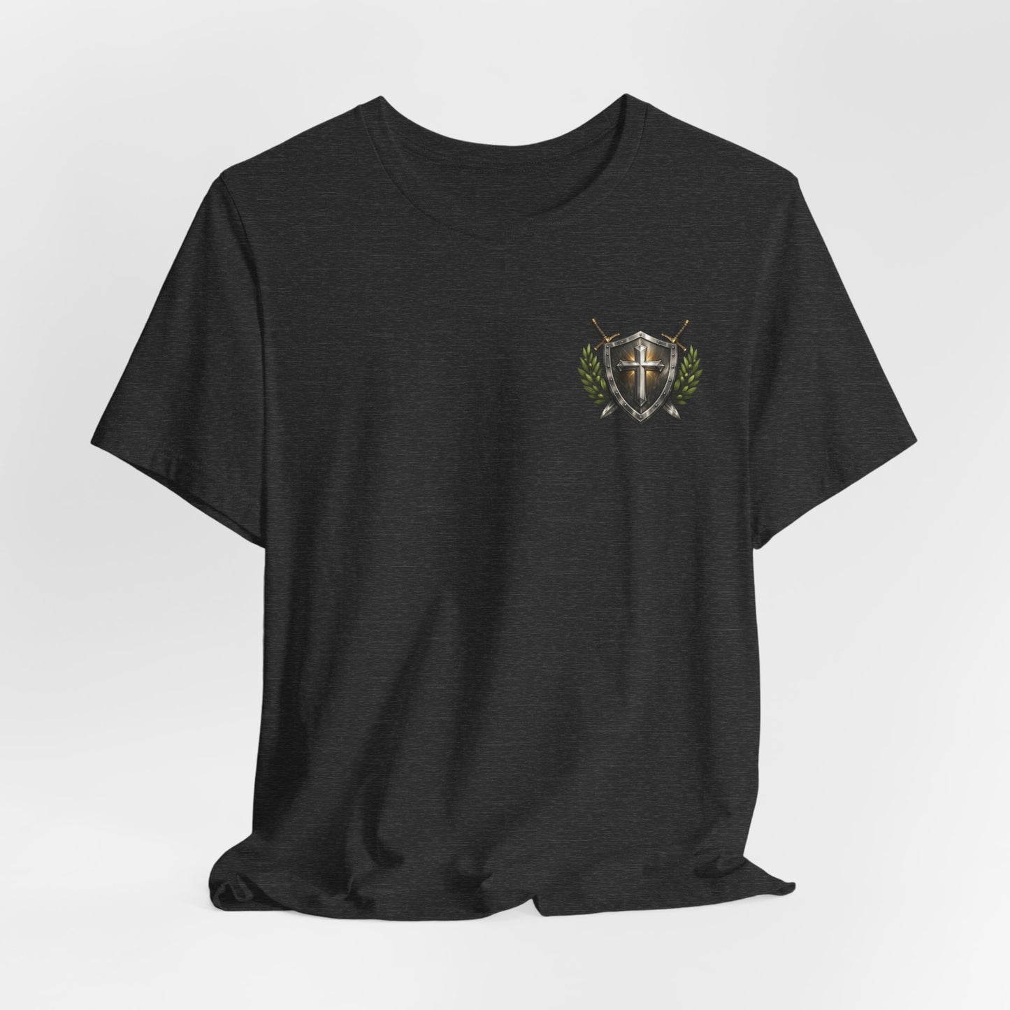 Christian Tee — "God's Got My Back" Floral Chest & Back Print