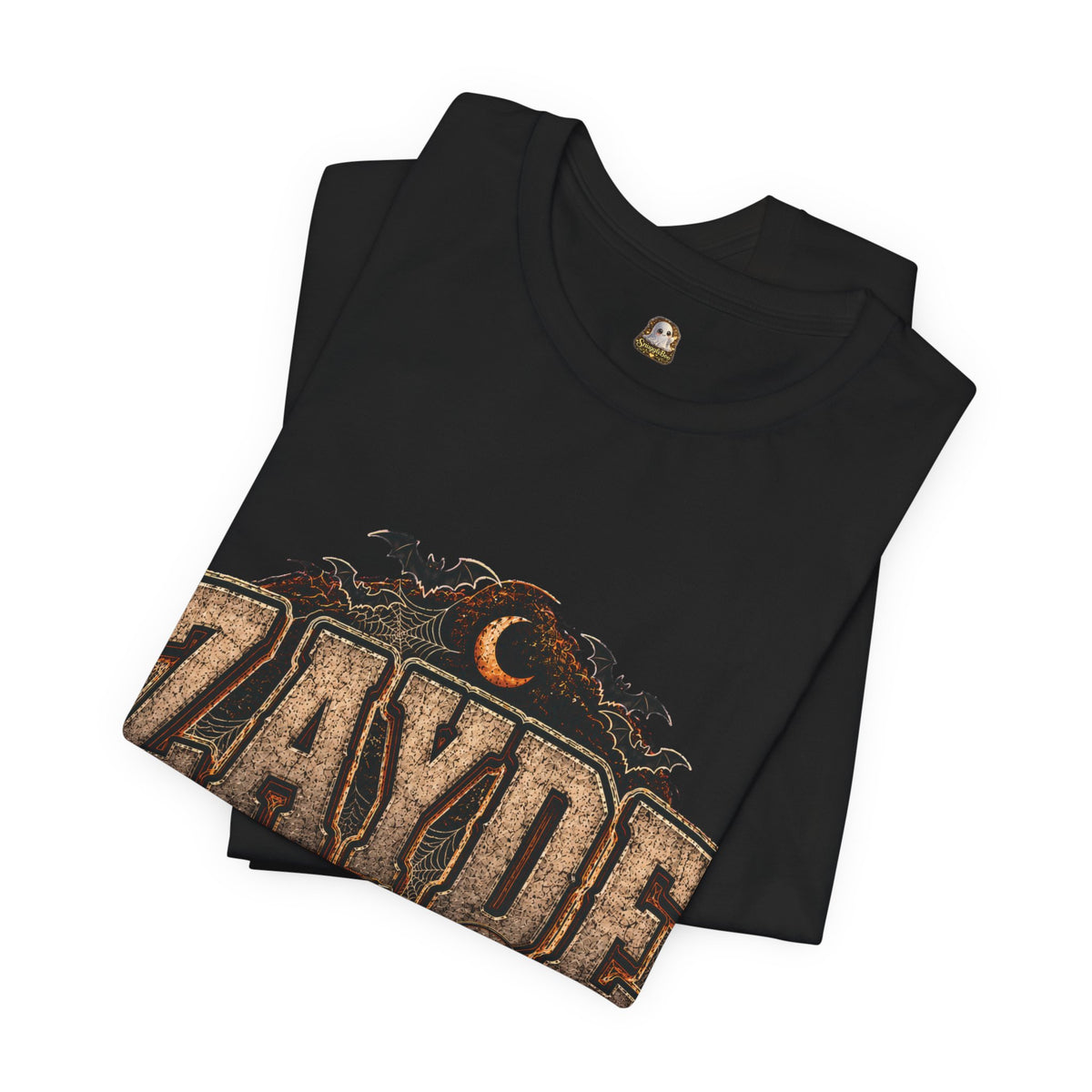 Halloween Pumpkin Name Tee — “ZAYDE” Vintage Spooky Graphic T-Shirt