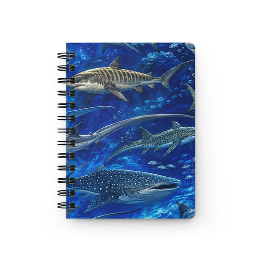 Shark Ocean Spiral Journal — Marine Life Notebook for Diving, Nature Lovers & Student Notes