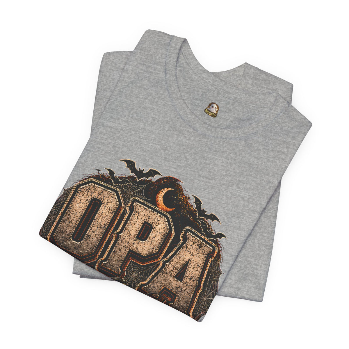 OPA Halloween Tee — Vintage Pumpkin, Lantern & Bat Graphic T-Shirt