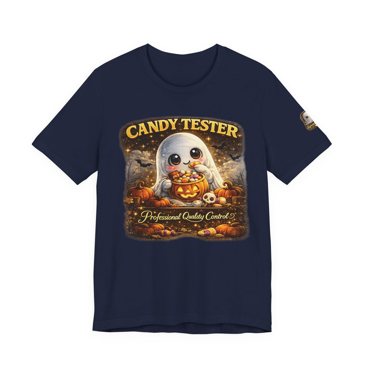 Candy Tester Ghost Halloween T-Shirt — Cute Pumpkin Trick-or-Treat Tee