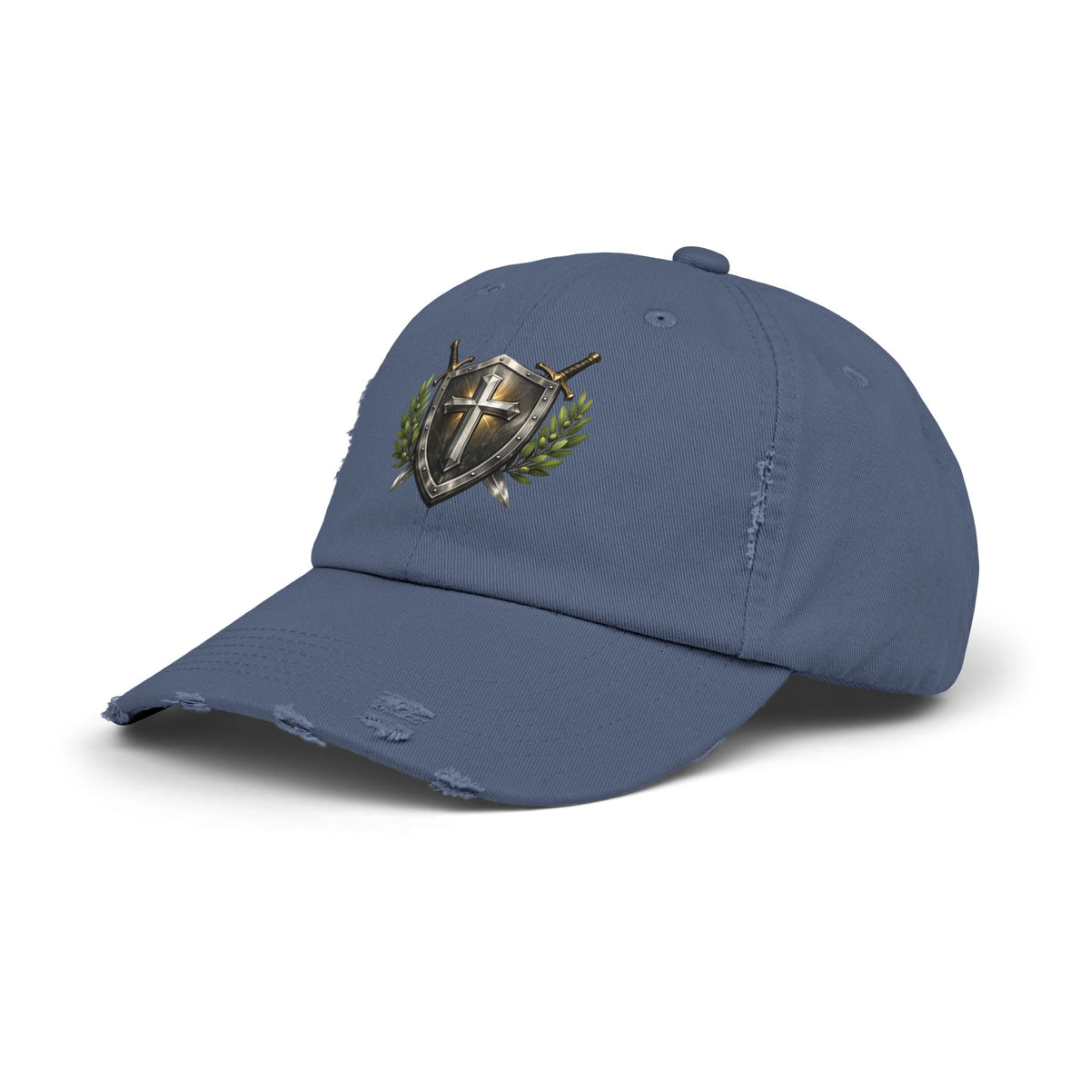 Distressed Shield & Swords Baseball Cap