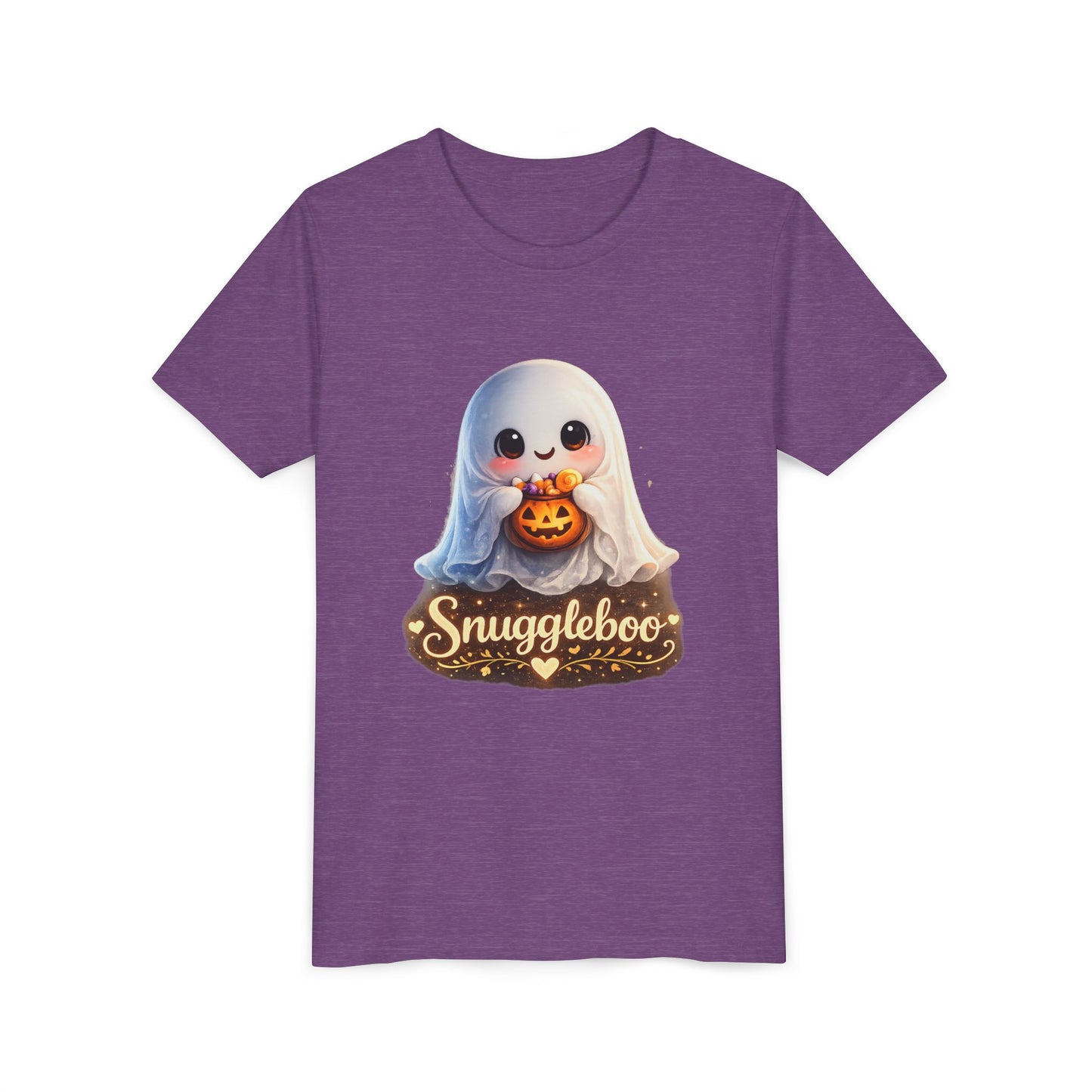 Youth Tee — Cute 'Snuggleboo' Ghost Halloween T-Shirt