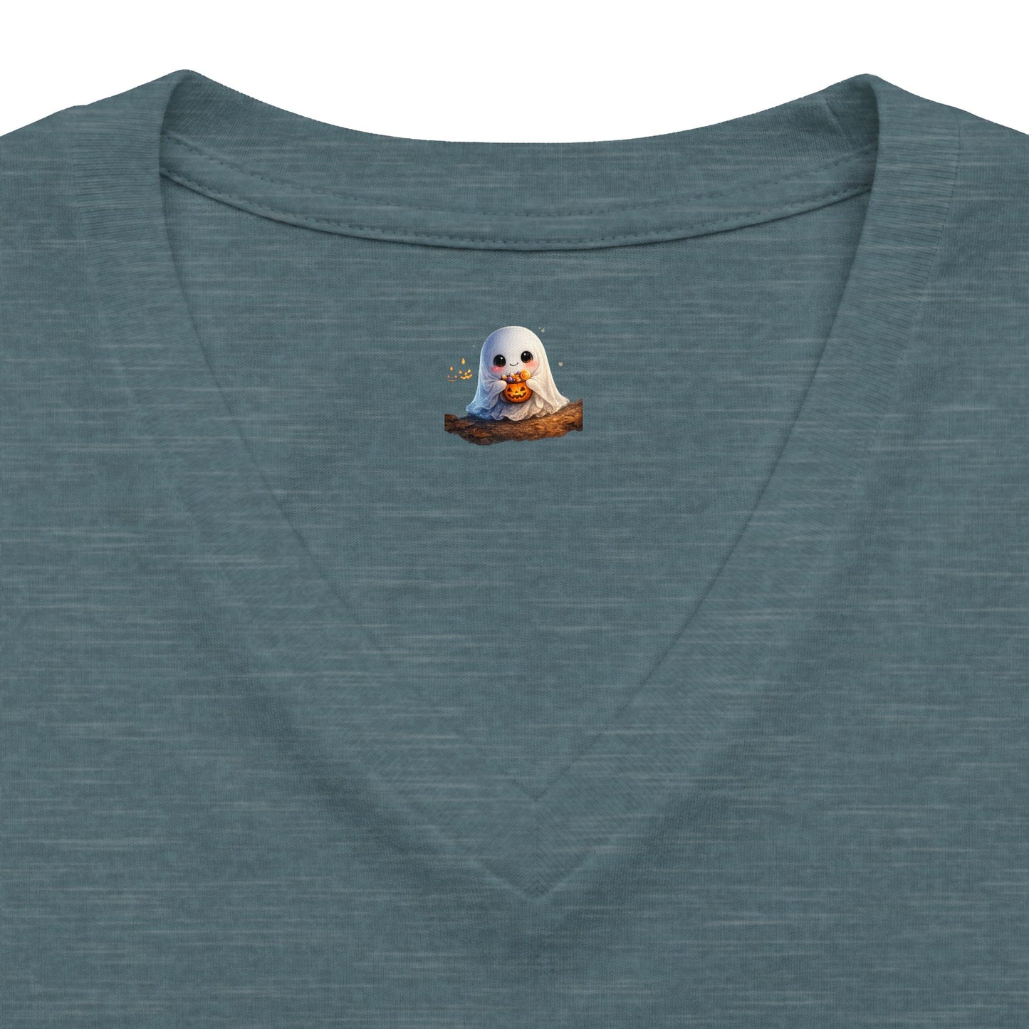 Women's V-Neck Tee — Halloween 'DADI' Colorful Drip Letters Design